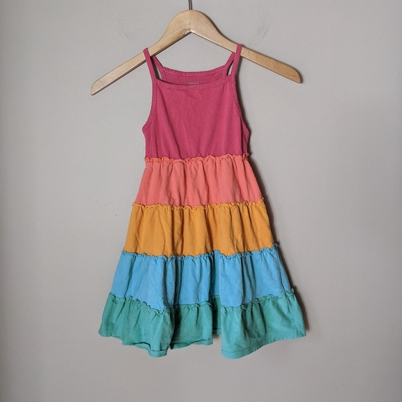 Garnet Hill Other - Garnet Hill Kids Organic Cotton Rainbow Dress size medium